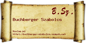 Buchberger Szabolcs névjegykártya